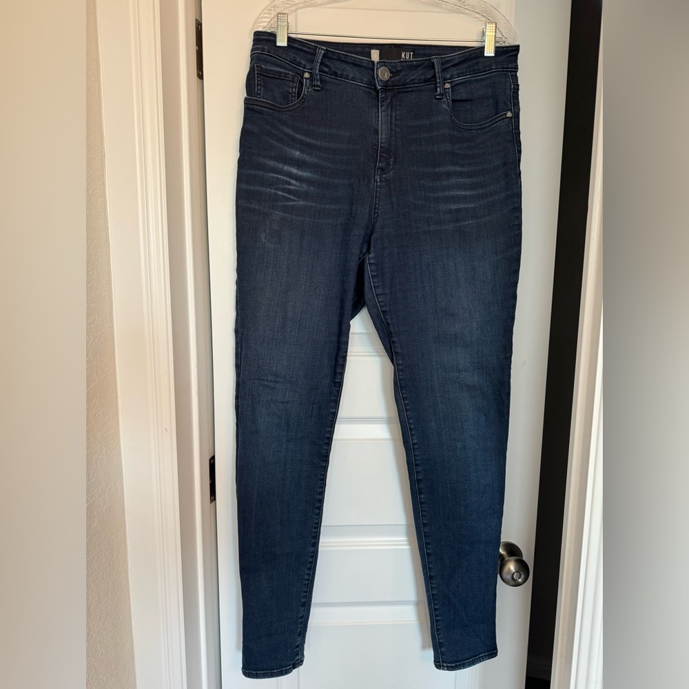 KUT high waist skinny jeans with distressing Size 12